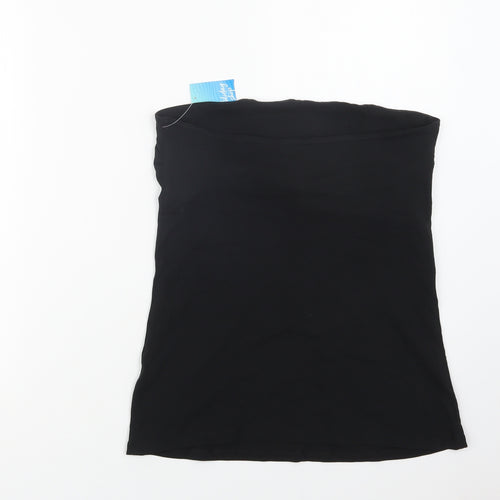 Matalan Womens Black  Cotton Basic Blouse Size 14 Off the Shoulder