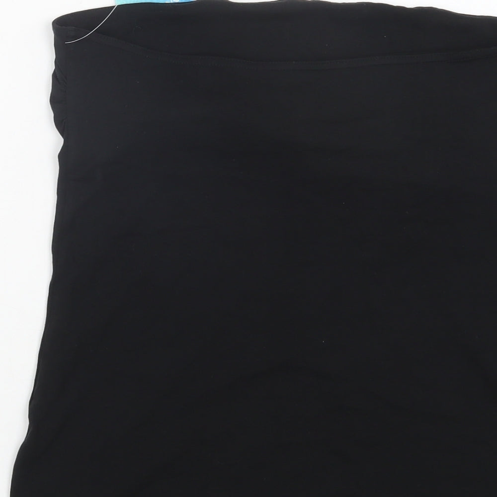 Matalan Womens Black  Cotton Basic Blouse Size 14 Off the Shoulder