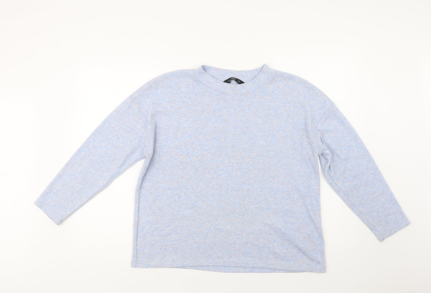F&F Womens Blue Crew Neck  Polyester Pullover Jumper Size 10
