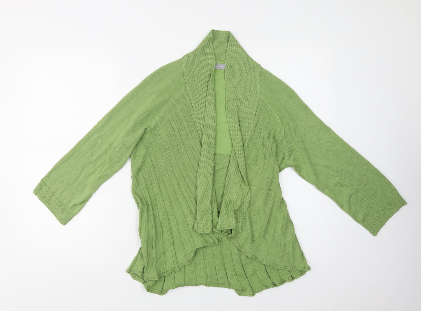 Per Una Womens Green V-Neck  Viscose Cardigan Jumper Size 14