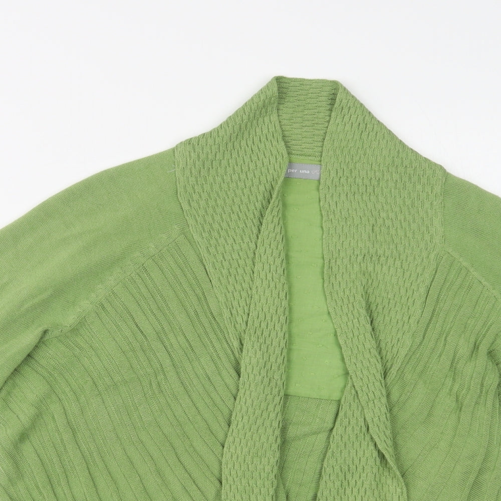 Per Una Womens Green V-Neck  Viscose Cardigan Jumper Size 14