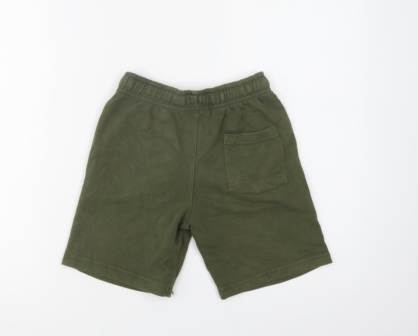 George Boys Green  Cotton Sweat Shorts Size 8-9 Years  Regular Drawstring