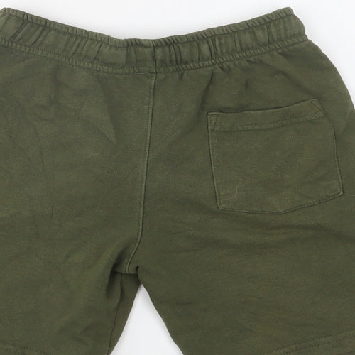 George Boys Green  Cotton Sweat Shorts Size 8-9 Years  Regular Drawstring