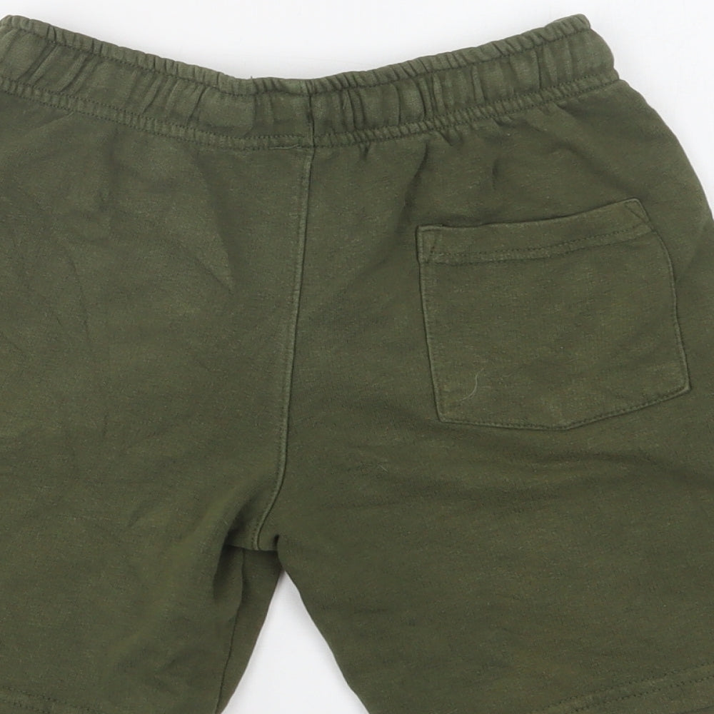 George Boys Green  Cotton Sweat Shorts Size 8-9 Years  Regular Drawstring