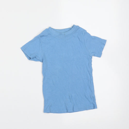 NEXT Girls Blue  Cotton Basic T-Shirt Size 2-3 Years Round Neck
