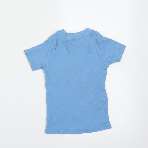 NEXT Girls Blue  Cotton Basic T-Shirt Size 2-3 Years Round Neck