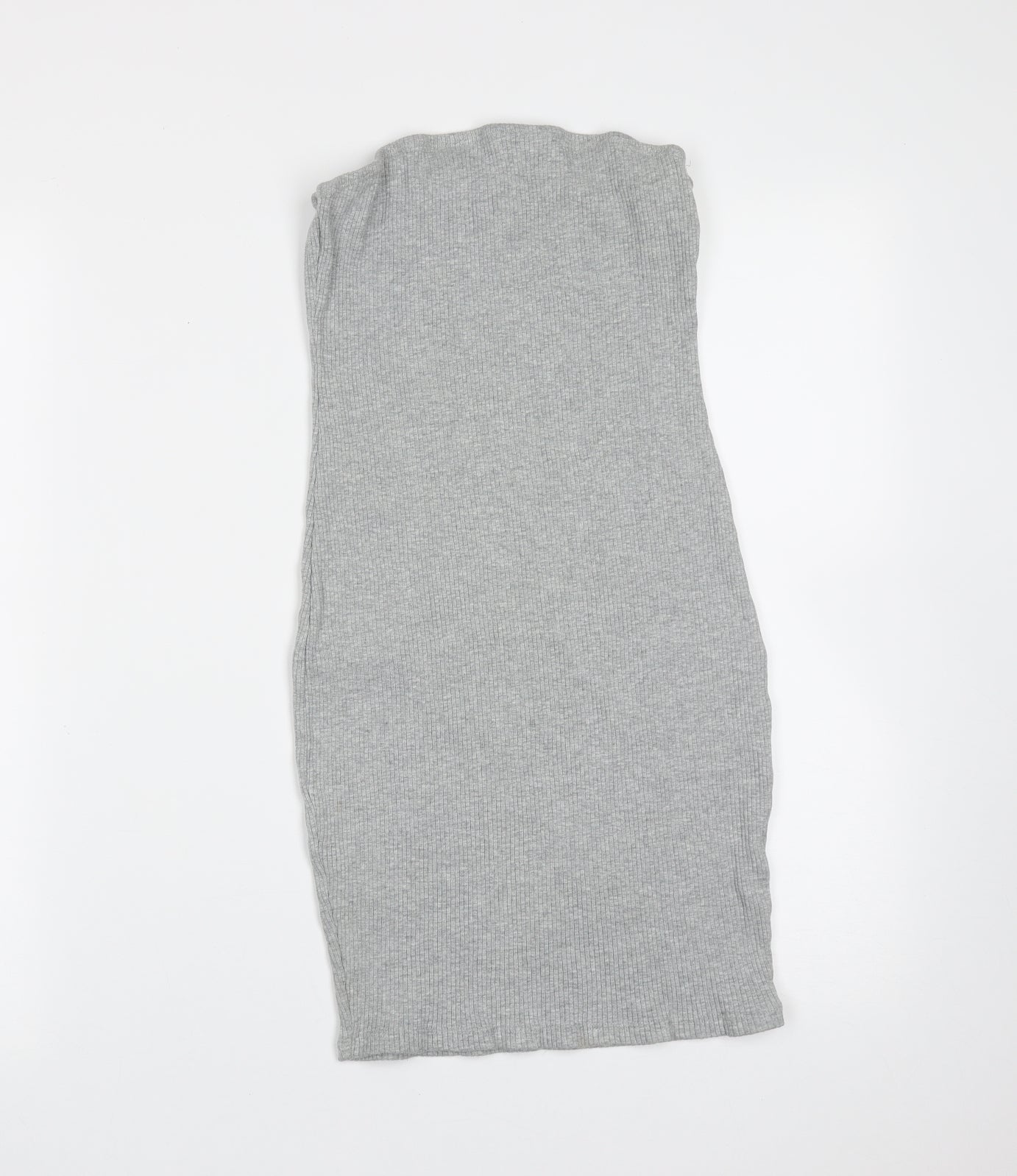 Divided by H&M Womens Grey  Cotton Mini  Size M  Off the Shoulder