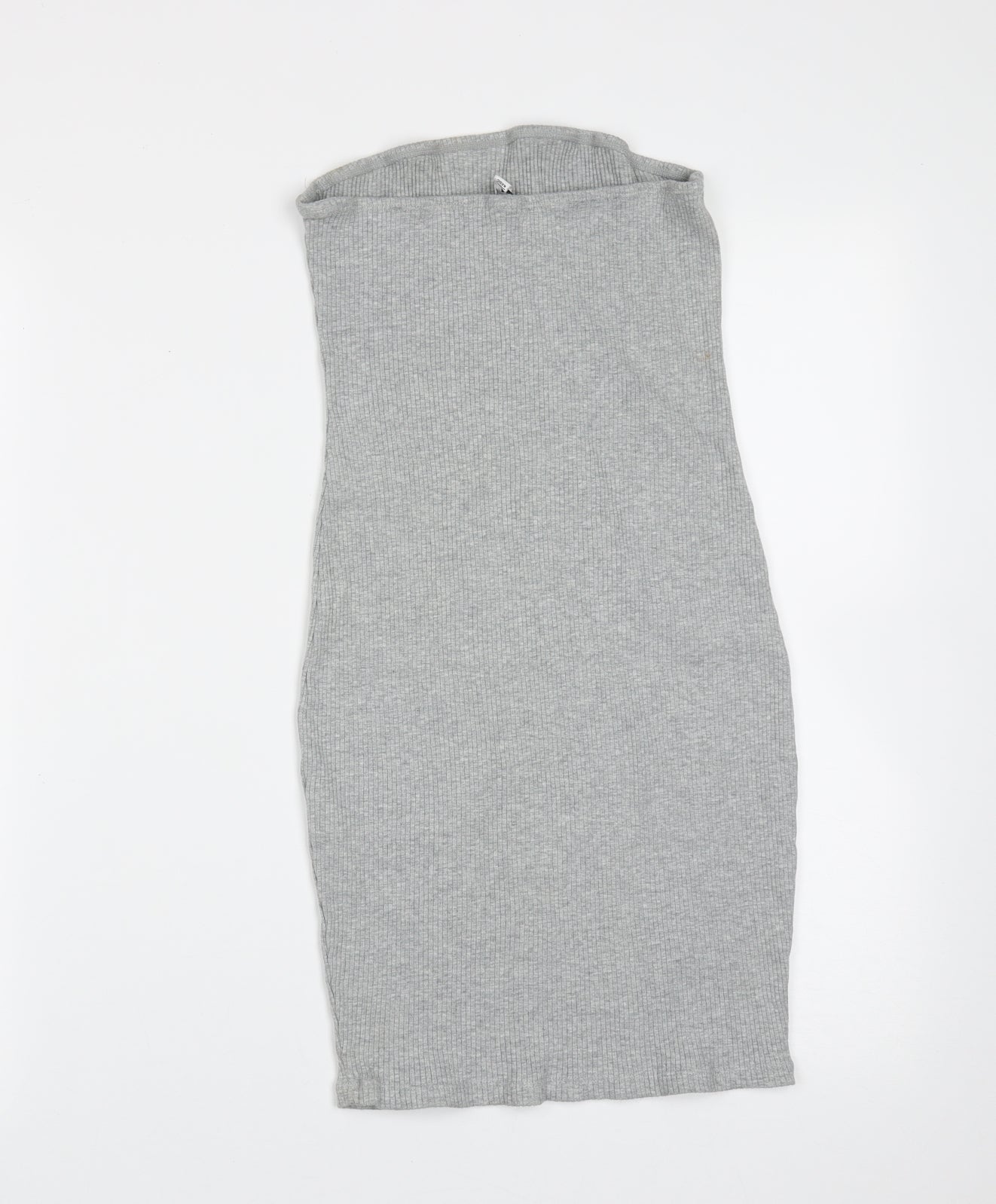 Divided by H&M Womens Grey  Cotton Mini  Size M  Off the Shoulder