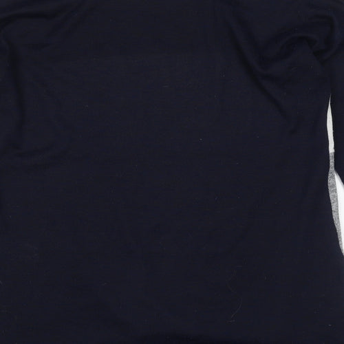 Oasis Womens Blue Round Neck  Polyester Pullover Jumper Size XS