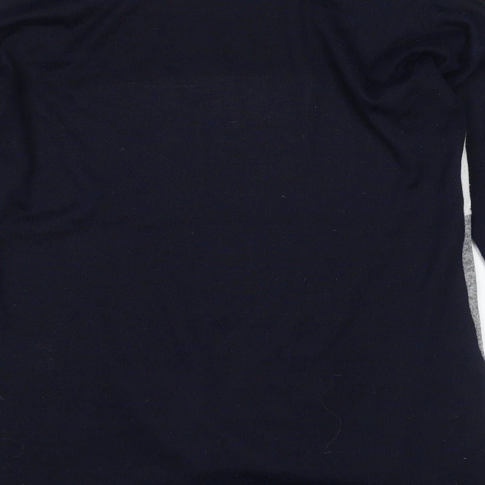 Oasis Womens Blue Round Neck  Polyester Pullover Jumper Size XS