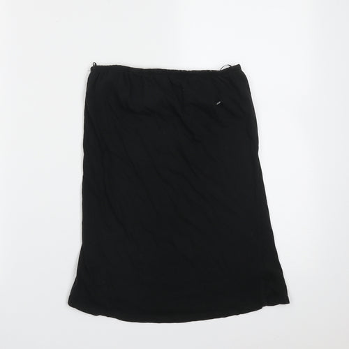New Look Womens Black  Cotton Basic T-Shirt Size 12 Off the Shoulder