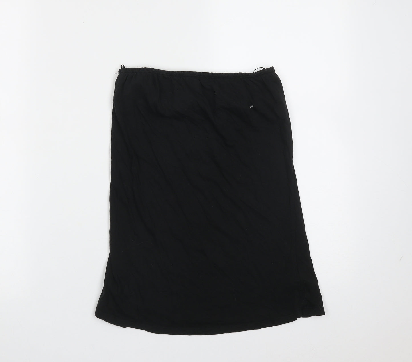 New Look Womens Black  Cotton Basic T-Shirt Size 12 Off the Shoulder