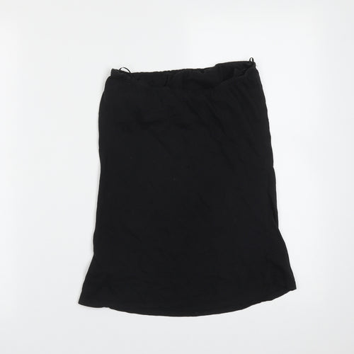 New Look Womens Black  Cotton Basic T-Shirt Size 12 Off the Shoulder