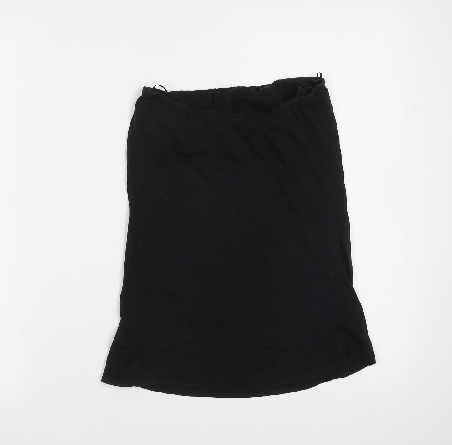 New Look Womens Black  Cotton Basic T-Shirt Size 12 Off the Shoulder