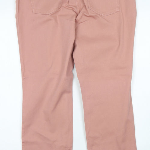 Debenhams Womens Pink  Cotton Straight Jeans Size 16 L27 in Slim Button