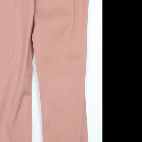 Debenhams Womens Pink  Cotton Straight Jeans Size 16 L27 in Slim Button