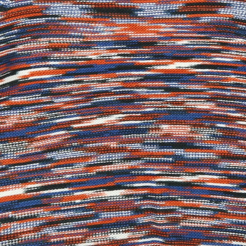 TU Womens Blue Crew Neck Striped Acrylic Pullover Jumper Size 14