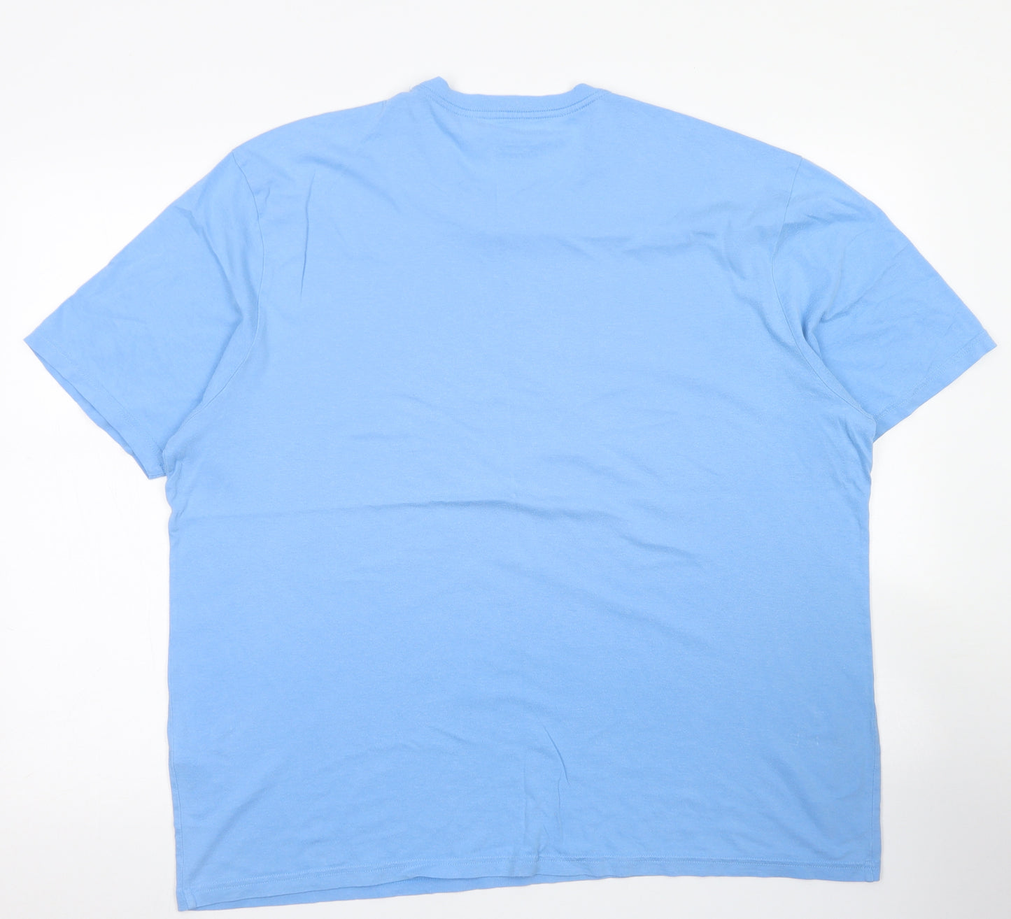 Blue Harbour Mens Blue  Cotton  T-Shirt Size XL Crew Neck