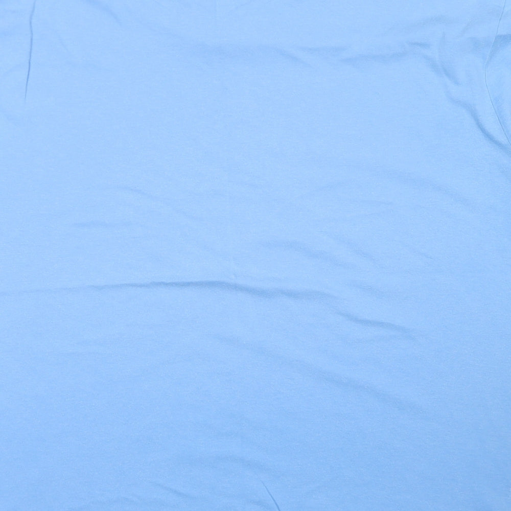 Blue Harbour Mens Blue  Cotton  T-Shirt Size XL Crew Neck