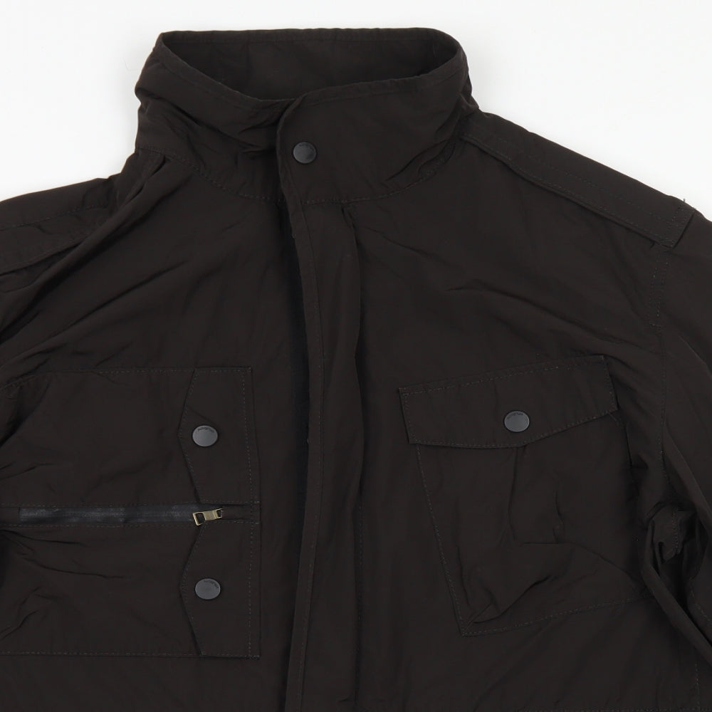 Marks & Spencer Mens Brown   Pea Coat Coat Size XL  Zip