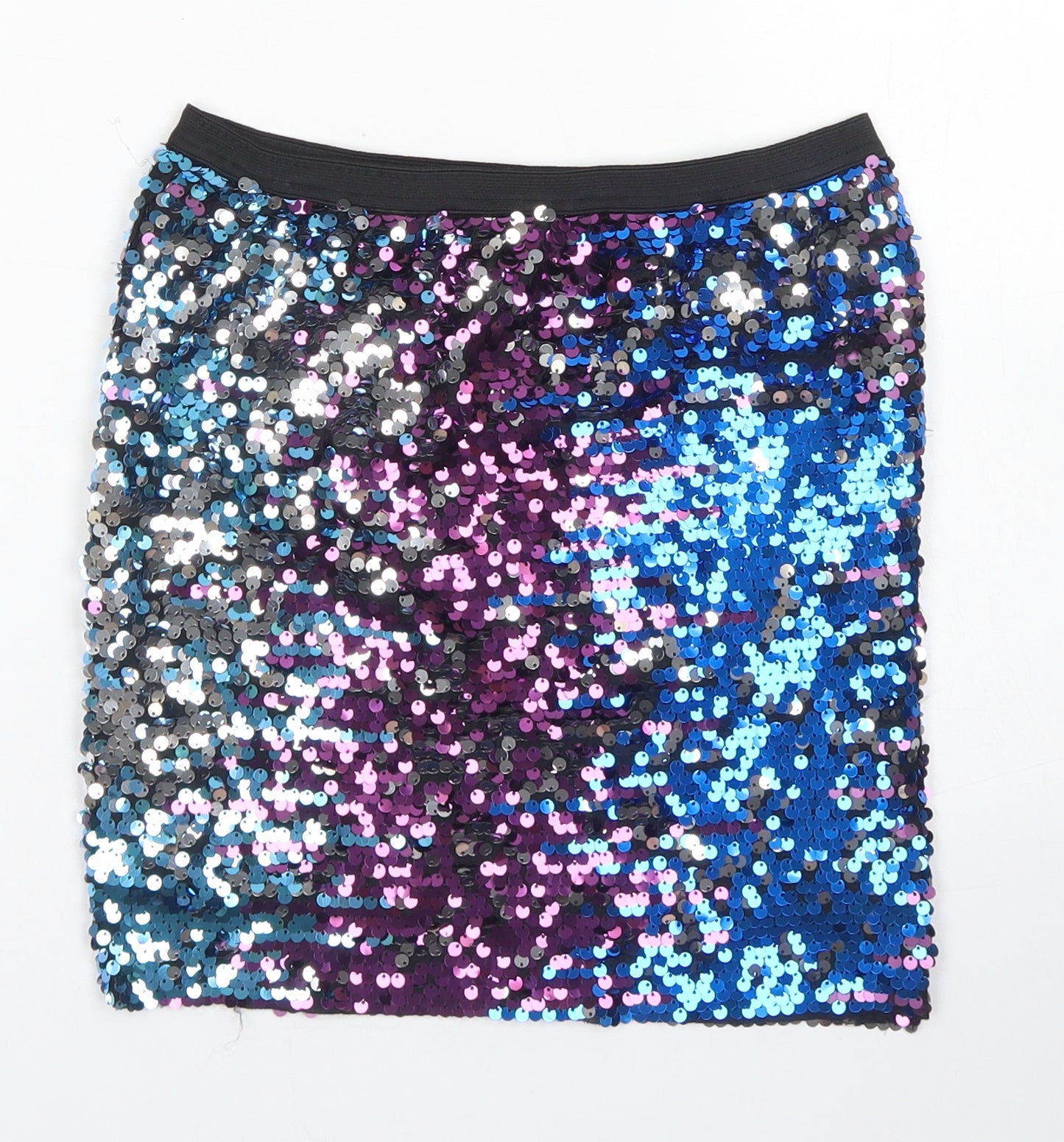Miss E-vie Girls Blue  Polyester A-Line Skirt Size 8-9 Years  Regular