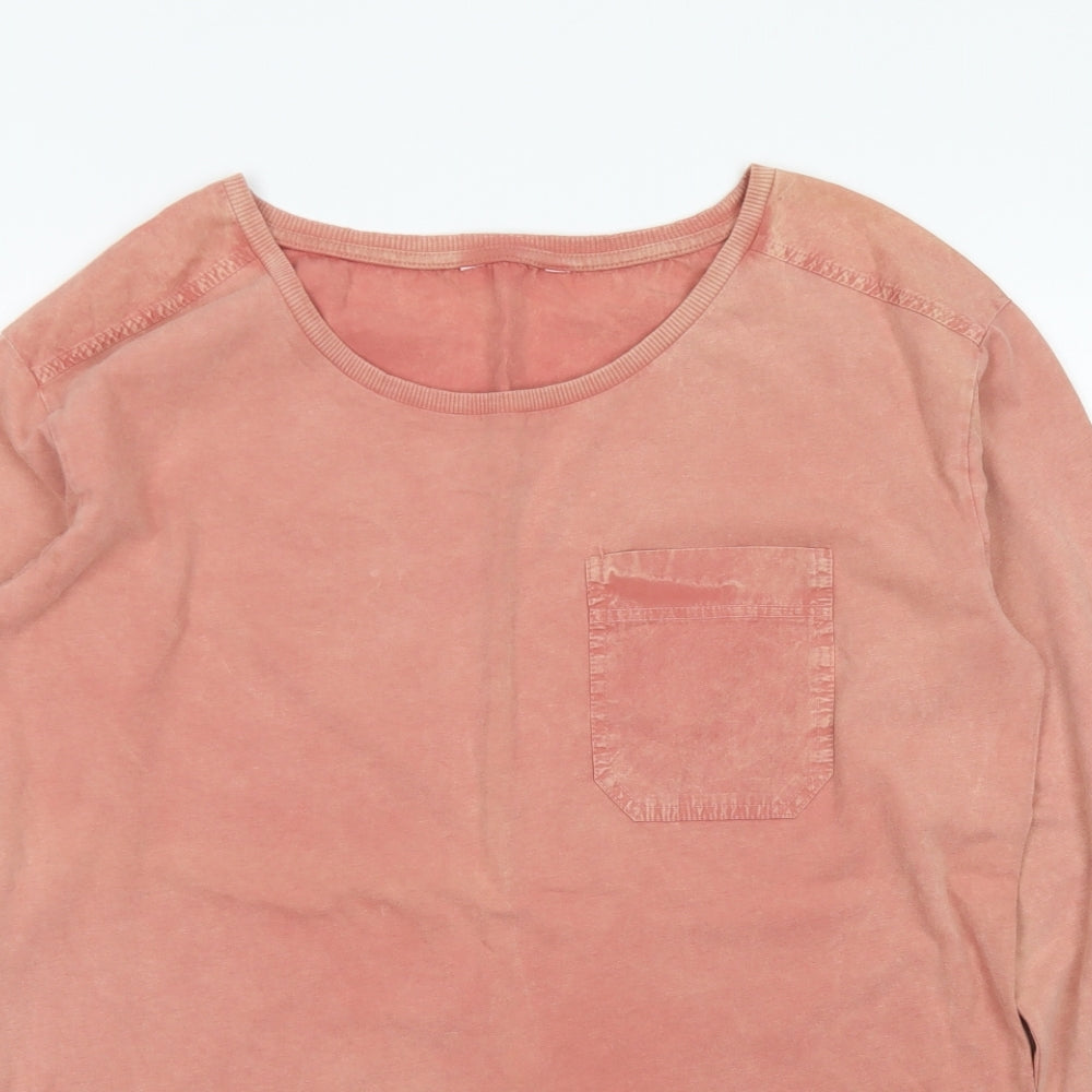 NEXT Womens Pink  Cotton Basic T-Shirt Size 10 Round Neck - Tie Dye