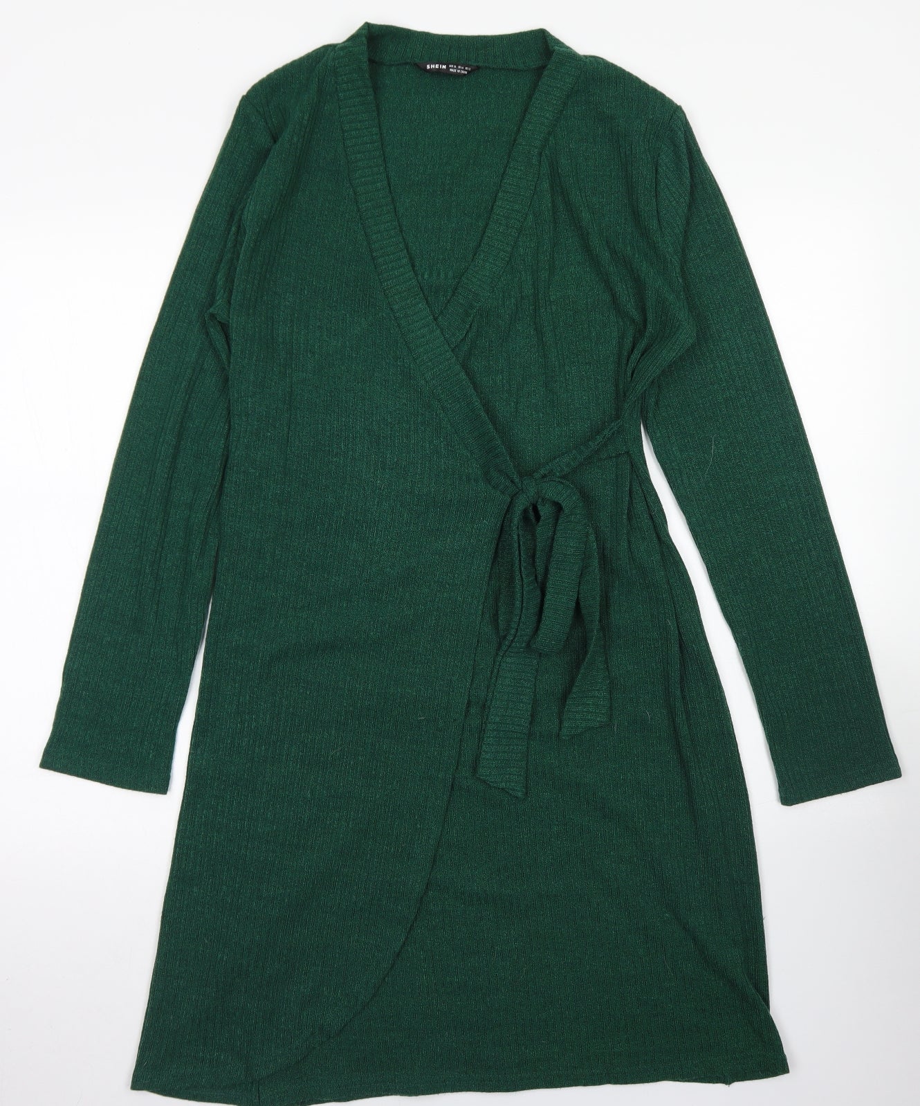 SheIn Womens Green  Polyester Wrap Dress  Size XL  V-Neck