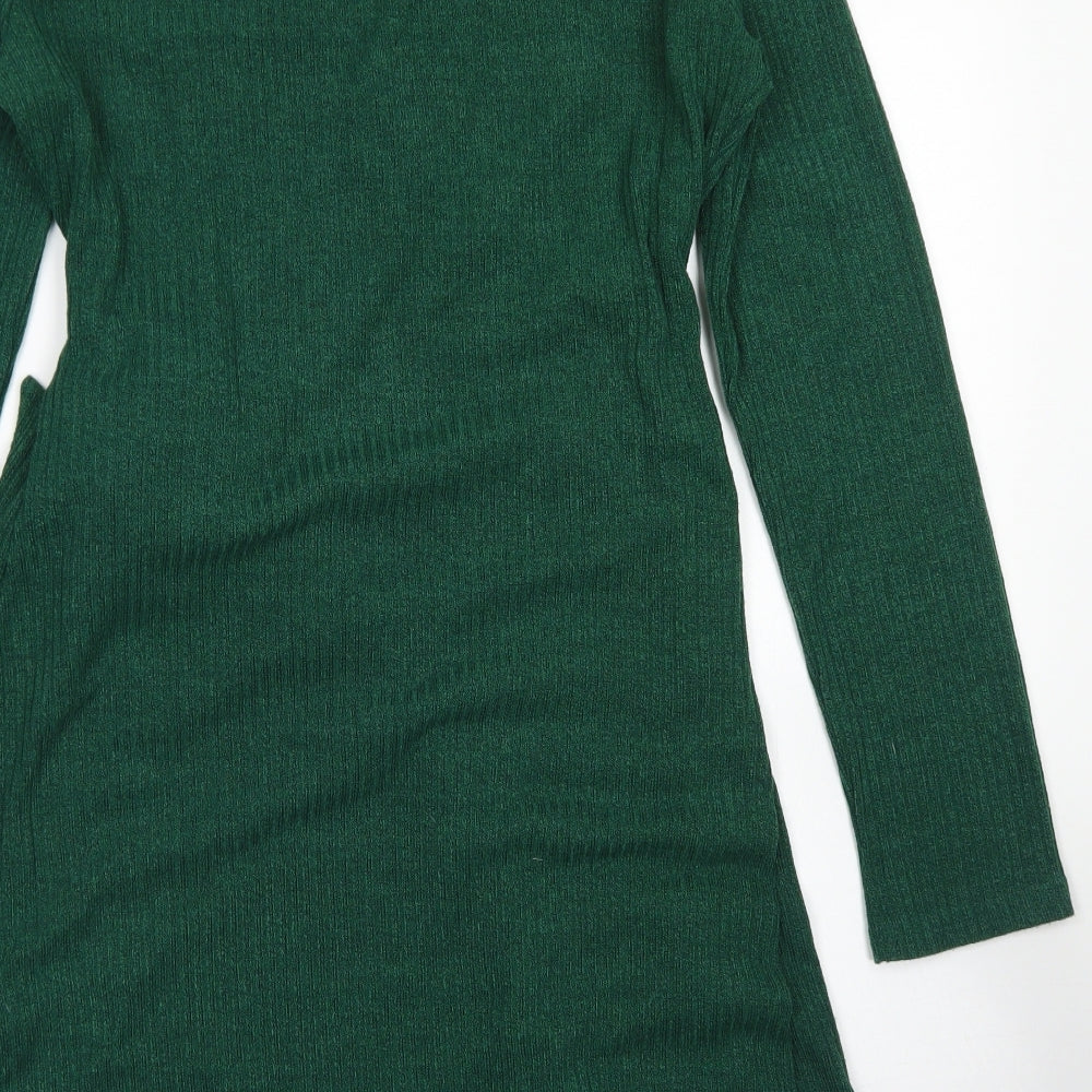 SheIn Womens Green  Polyester Wrap Dress  Size XL  V-Neck