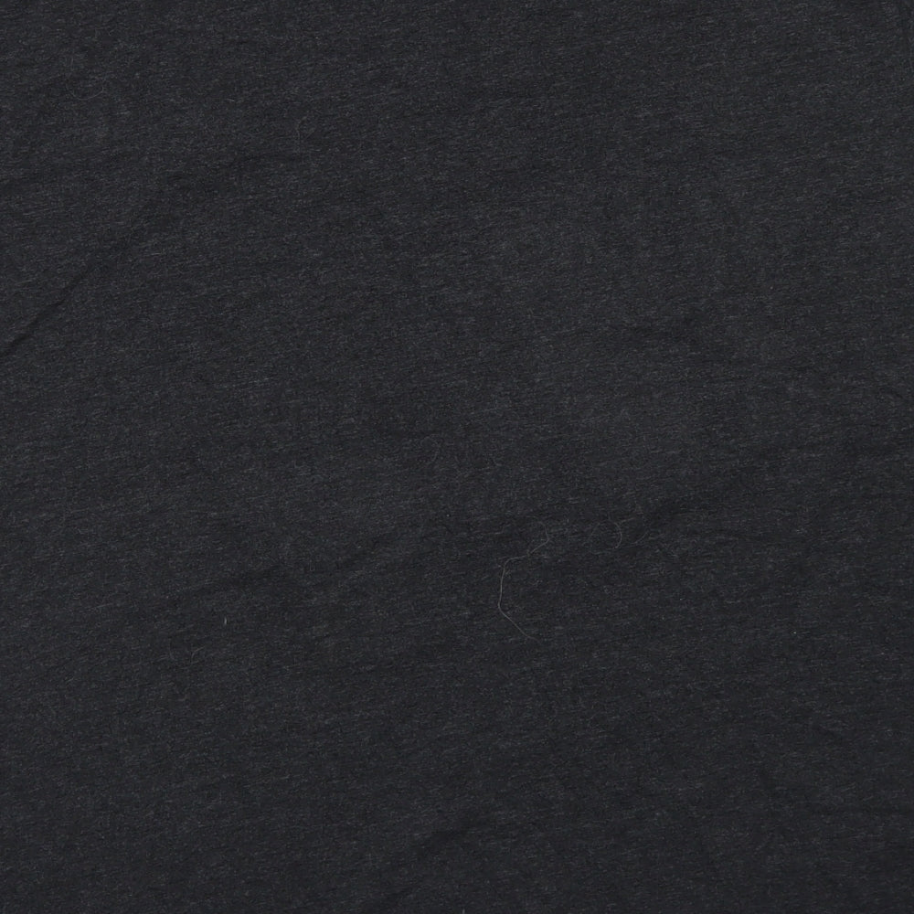 SheIn Womens Black  Cotton Basic T-Shirt Size 2XL Crew Neck - Staying Alive