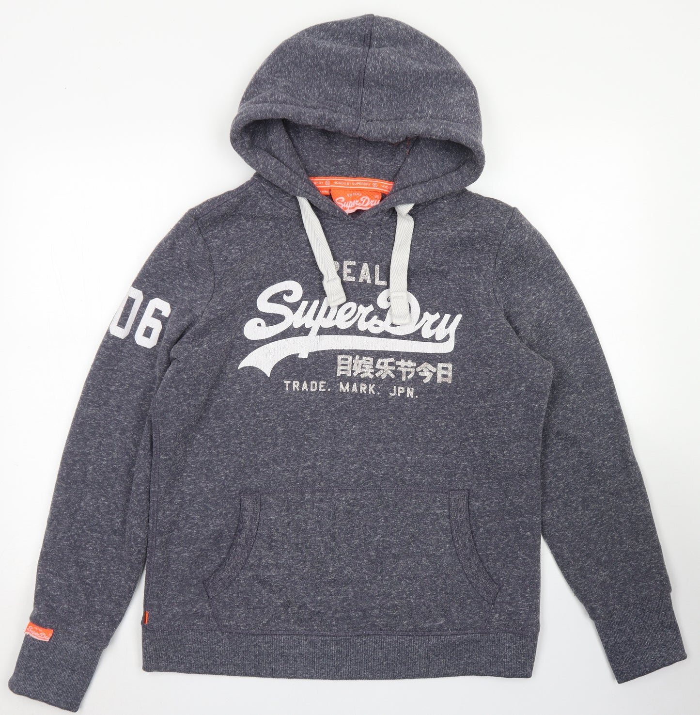 Superdry Mens Blue  Polyester Pullover Hoodie Size XL