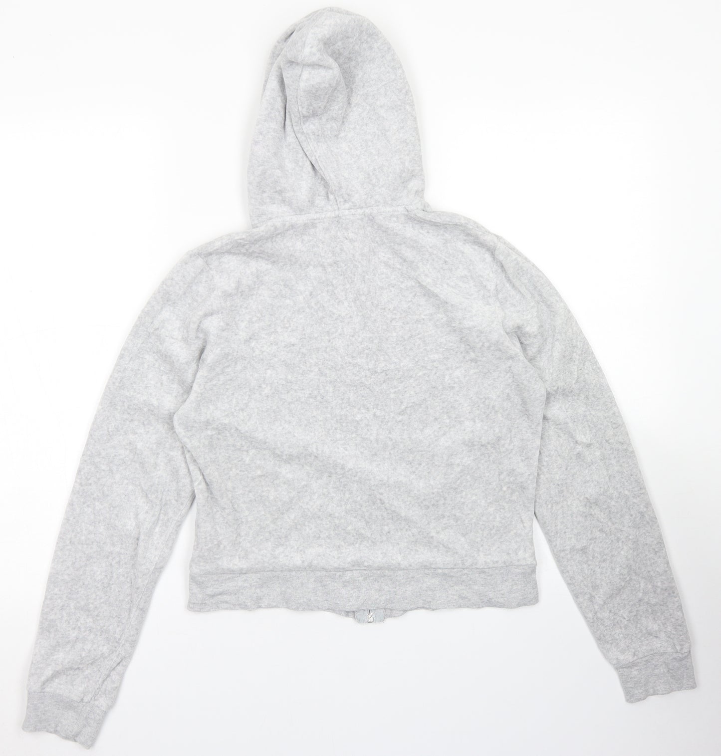 Denim Co Womens Grey  Cotton Full Zip Hoodie Size 10  Zip