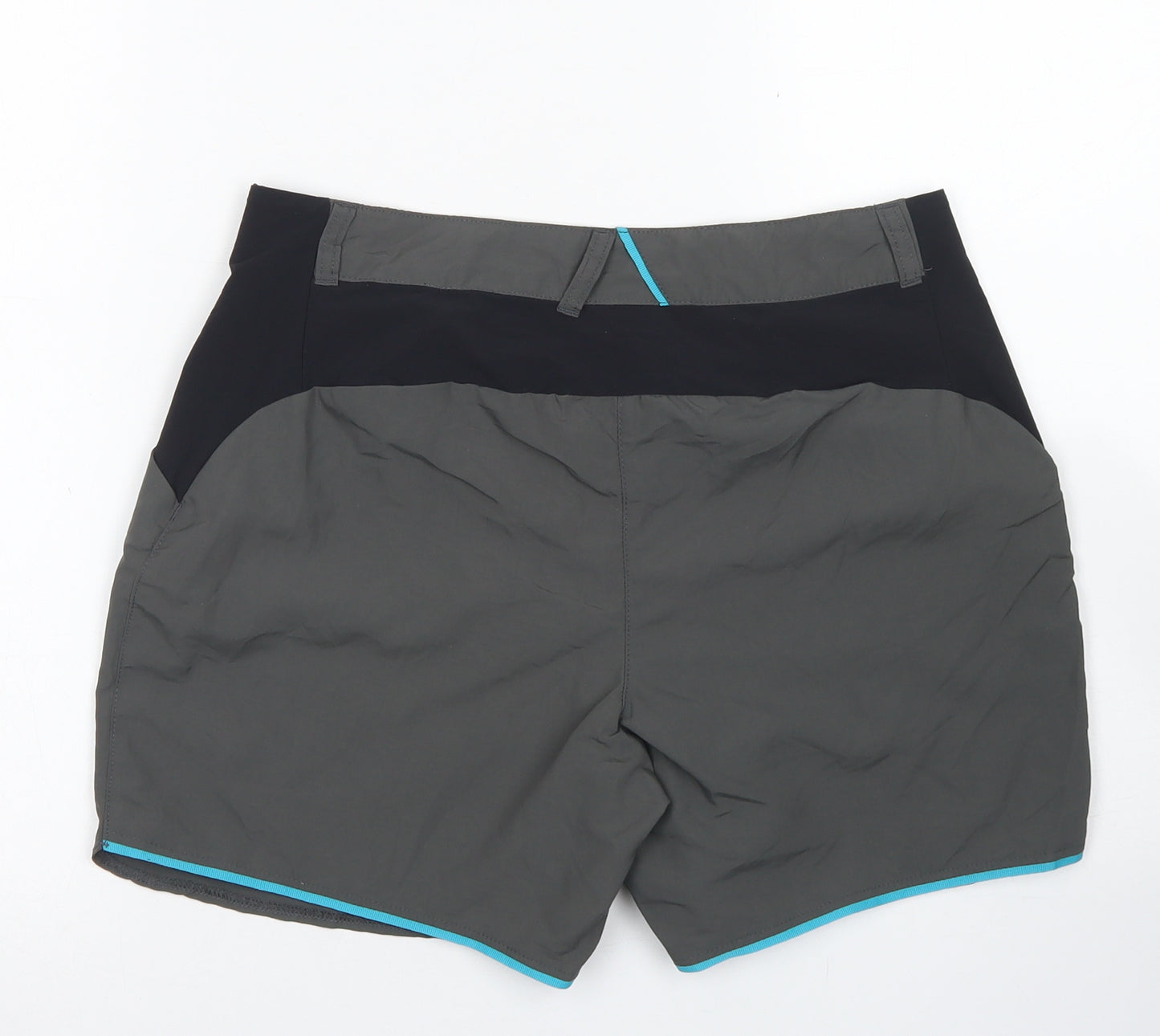 Quechua Womens Grey  Polyester Athletic Shorts Size 30 in L4 in Regular Snap