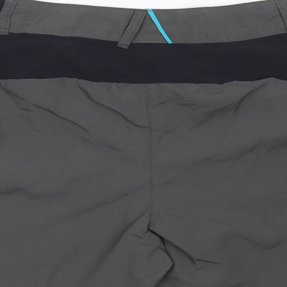 Quechua Womens Grey  Polyester Athletic Shorts Size 30 in L4 in Regular Snap