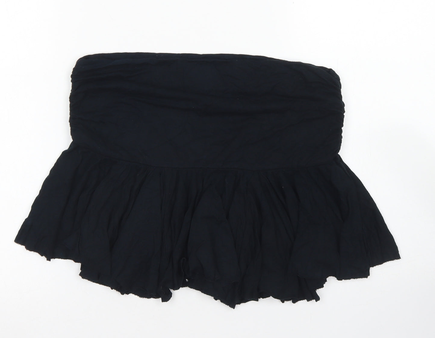 New Look Womens Black  Viscose Swing Skirt Size 14