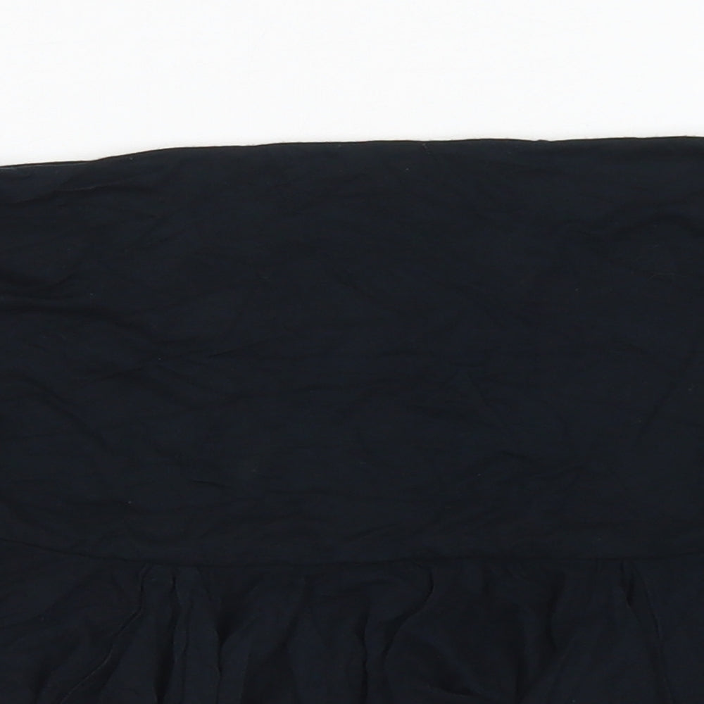 New Look Womens Black  Viscose Swing Skirt Size 14