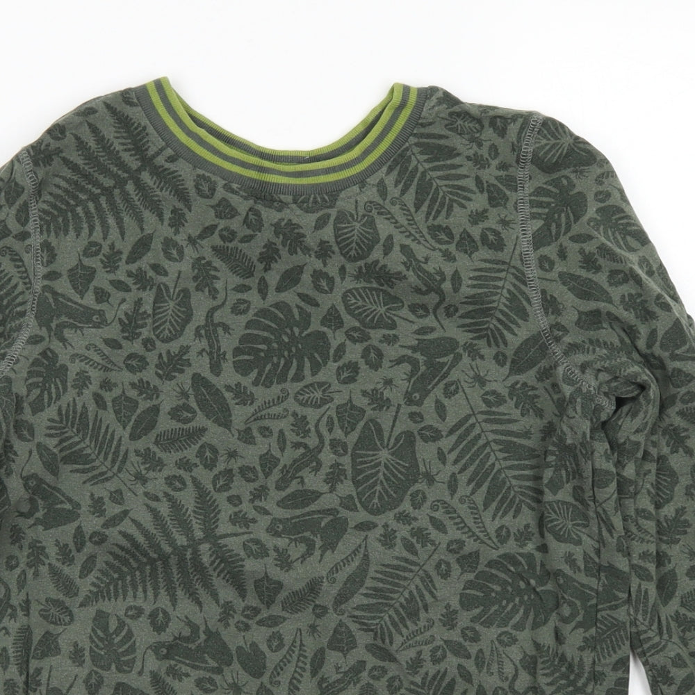 Joules Boys Green Floral Cotton Pullover Sweatshirt Size 11-12 Years