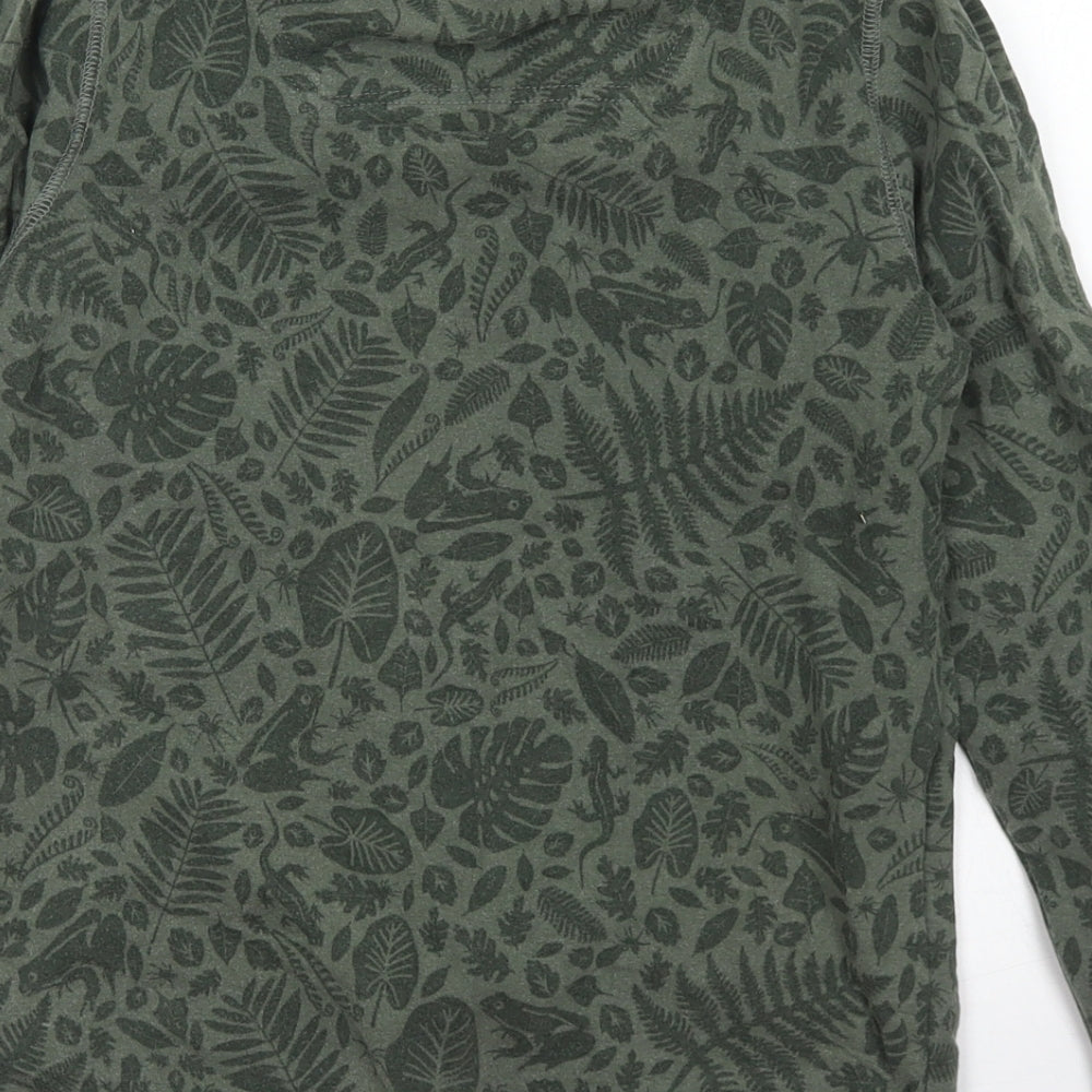Joules Boys Green Floral Cotton Pullover Sweatshirt Size 11-12 Years