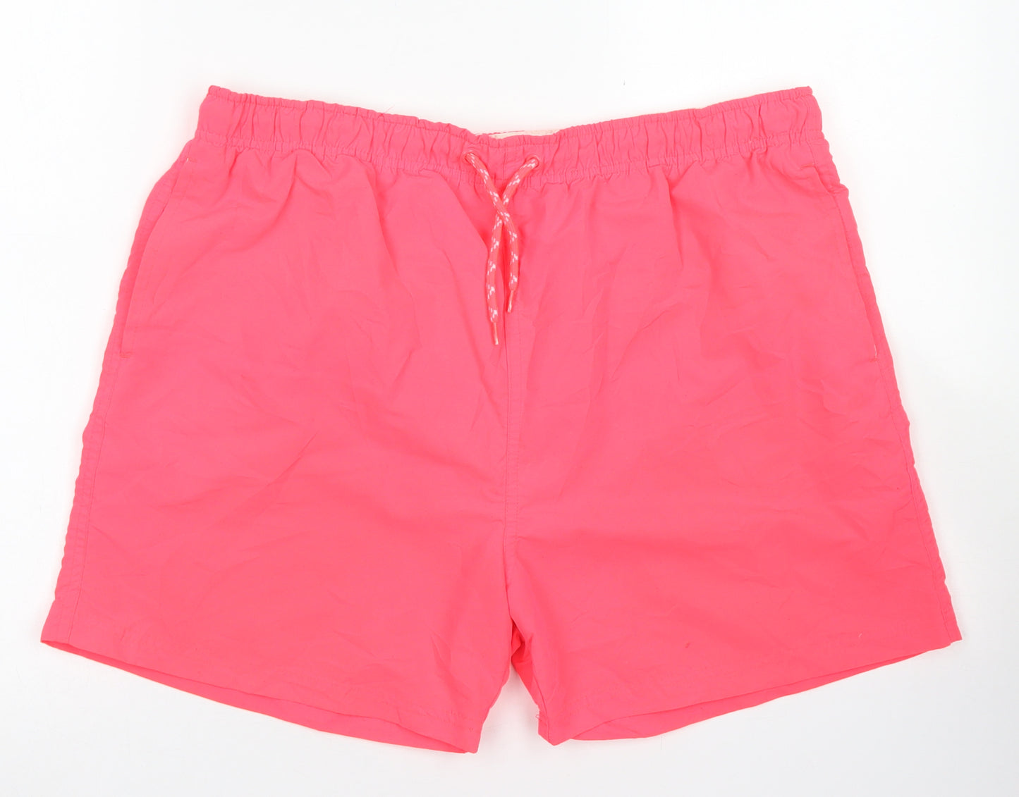 Primark Mens Pink  Polyester Athletic Shorts Size L  Regular Drawstring - Board Shorts