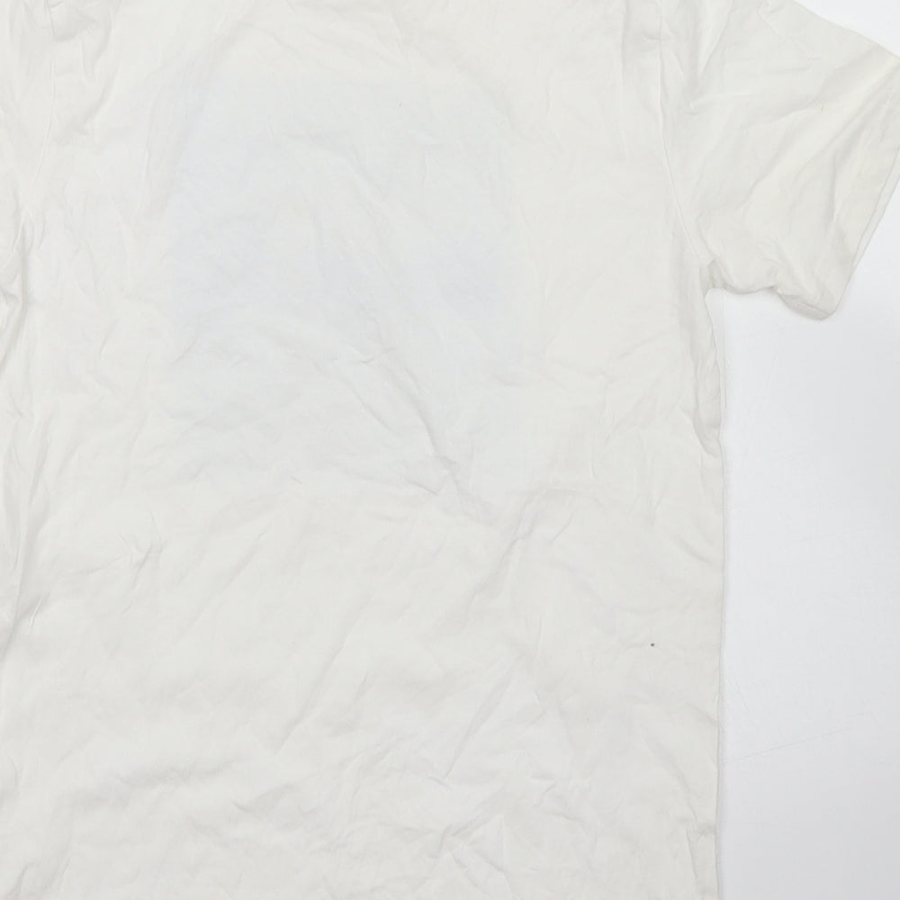 Bench Boys White  Cotton Basic T-Shirt Size 11-12 Years Crew Neck