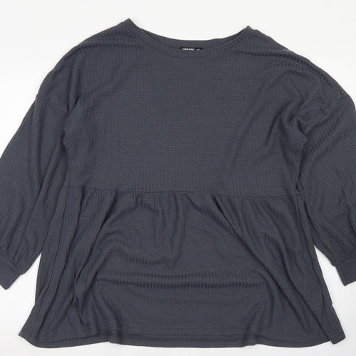 SheIn Womens Grey  Polyester Tunic T-Shirt Size XL Crew Neck