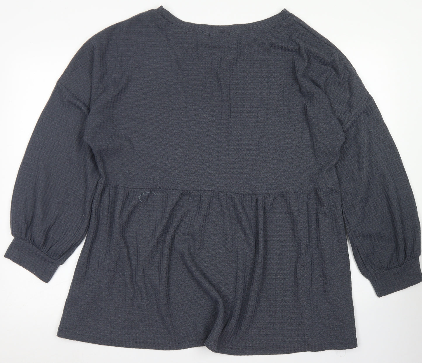 SheIn Womens Grey  Polyester Tunic T-Shirt Size XL Crew Neck