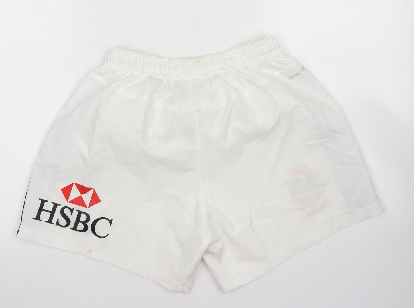 adidas Mens White  Polyester Athletic Shorts Size M  Regular Drawstring - Australia 2013