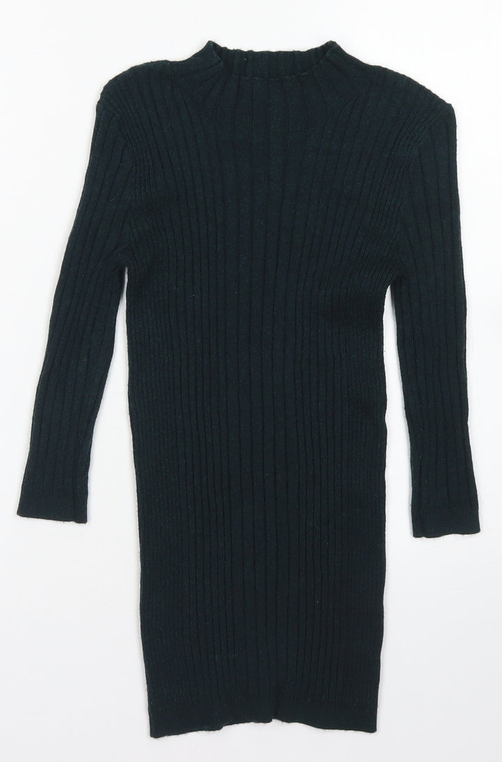 Atmosphere Womens Green Mock Neck  Viscose Pullover Jumper Size 6
