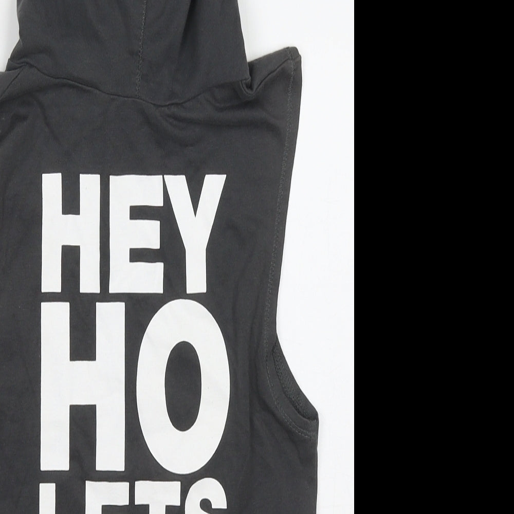 H&M Boys Grey  Cotton Pullover Hoodie Size 5-6 Years  Pullover - The Ramones Hey Ho Lets Go