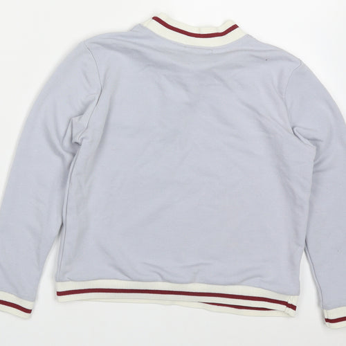 Boohoo Boys Grey  Cotton Pullover Sweatshirt Size 7-8 Years  Pullover