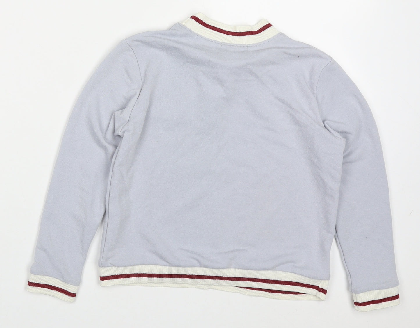 Boohoo Boys Grey  Cotton Pullover Sweatshirt Size 7-8 Years  Pullover