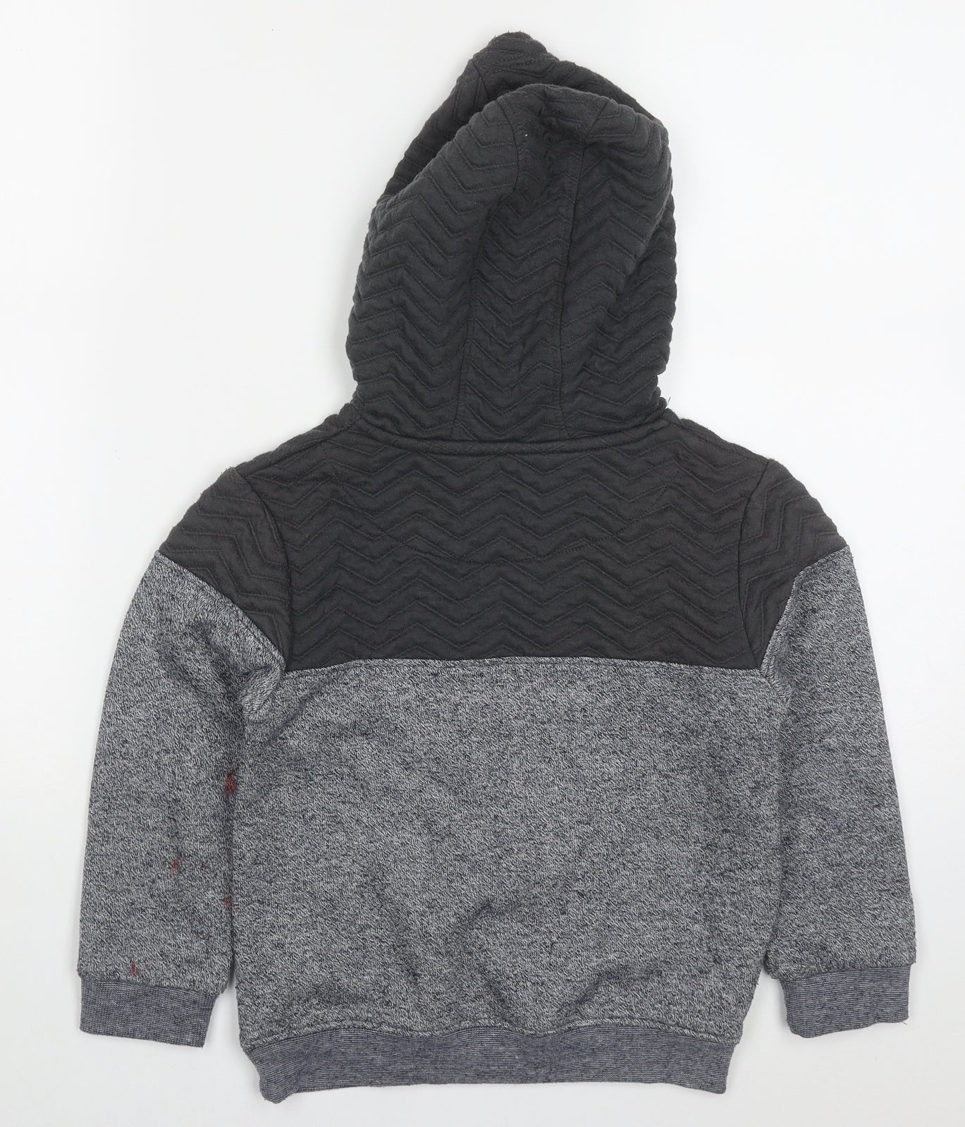 Primark Boys Grey  Cotton Pullover Hoodie Size 5-6 Years  Pullover