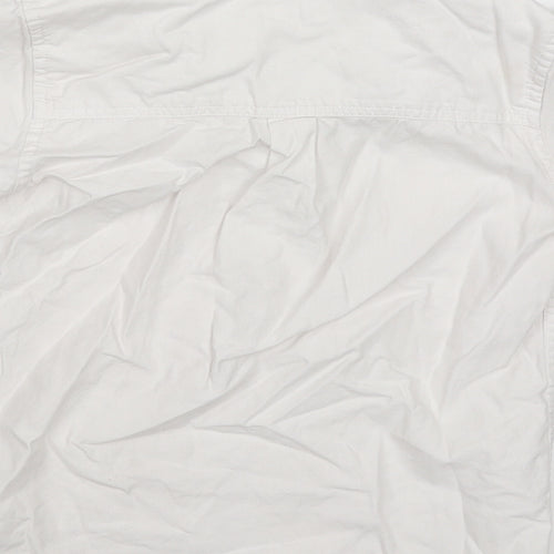 River Island Boys White  Cotton Basic Button-Up Size 5-6 Years Collared Button