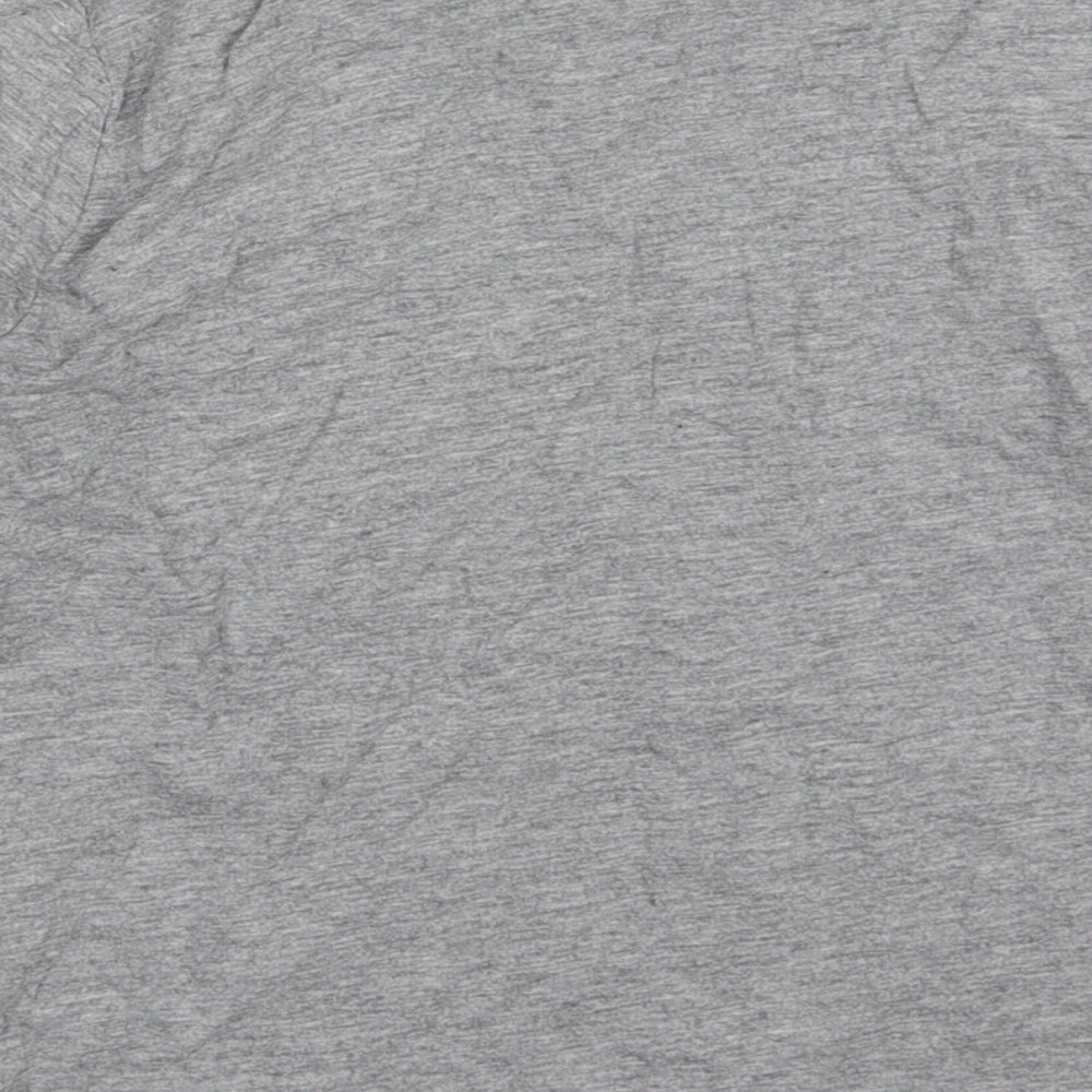 Jeff&Co Boys Grey  Cotton Basic T-Shirt Size 4-5 Years Crew Neck Pullover