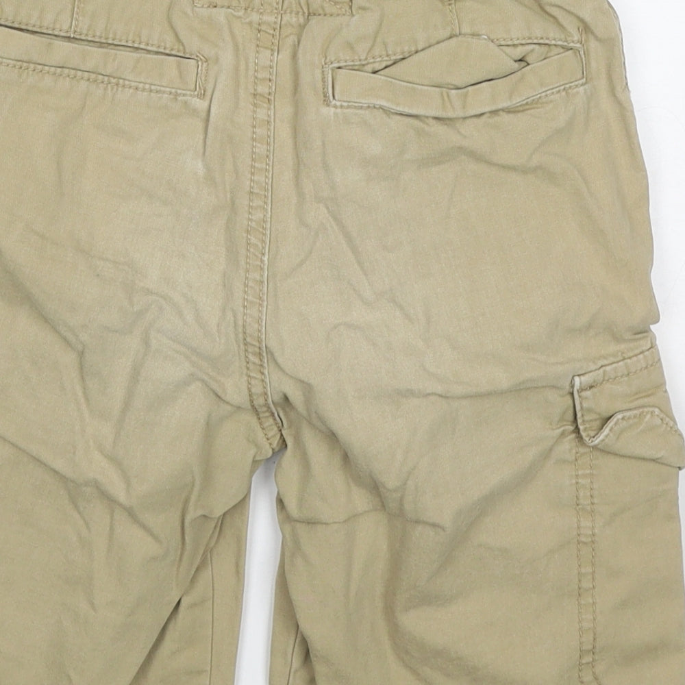 Gap Boys Beige  Cotton Cargo Shorts Size 8 Years  Regular Hook & Eye